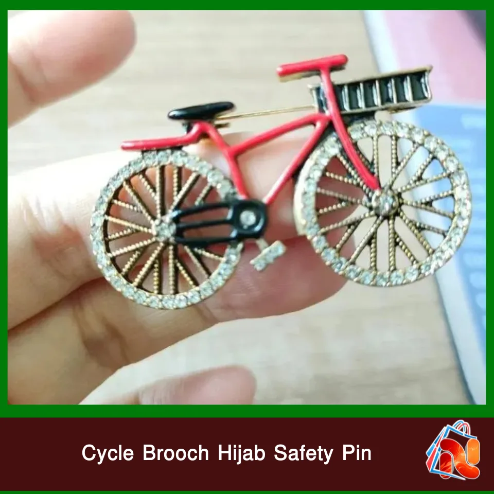 Cycle Brooch Hijab Safety Pin for Women